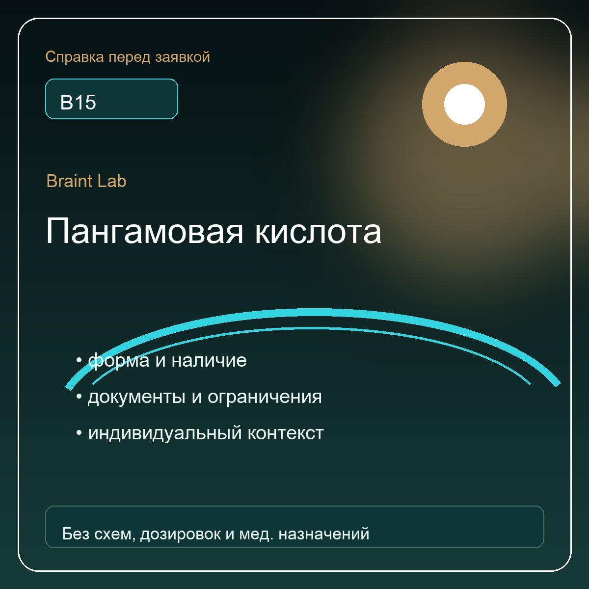 Справочная карточка Пангамовая кислота