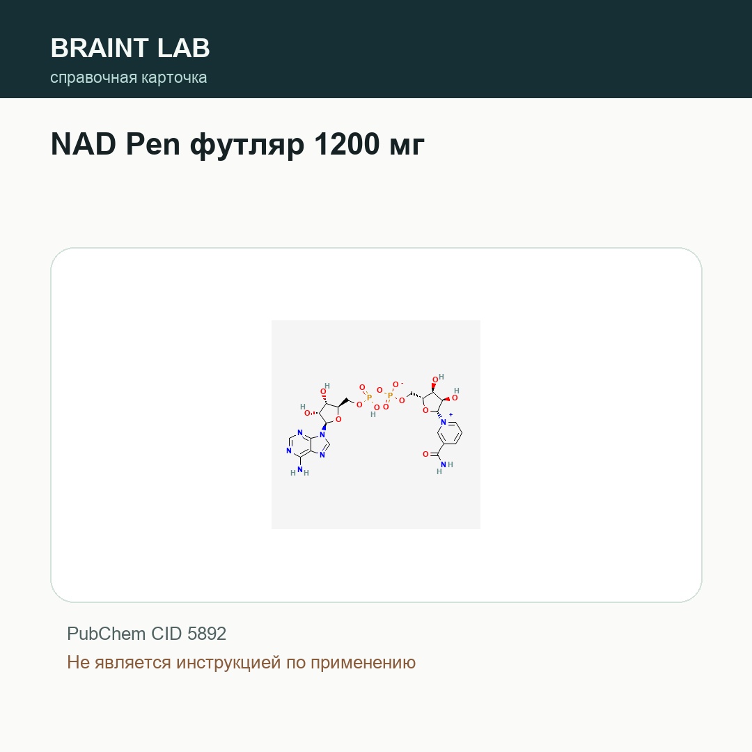 Справочная карточка NAD Pen футляр 1200 мг